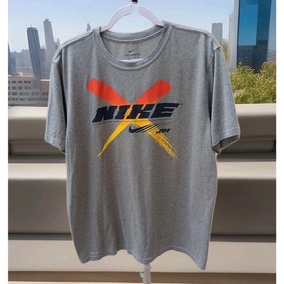 Nike Men’s XL Dri-Fit Performance T-Shirt – Grey Crew Neck Short Sleeve Training - Picture 6 of 6